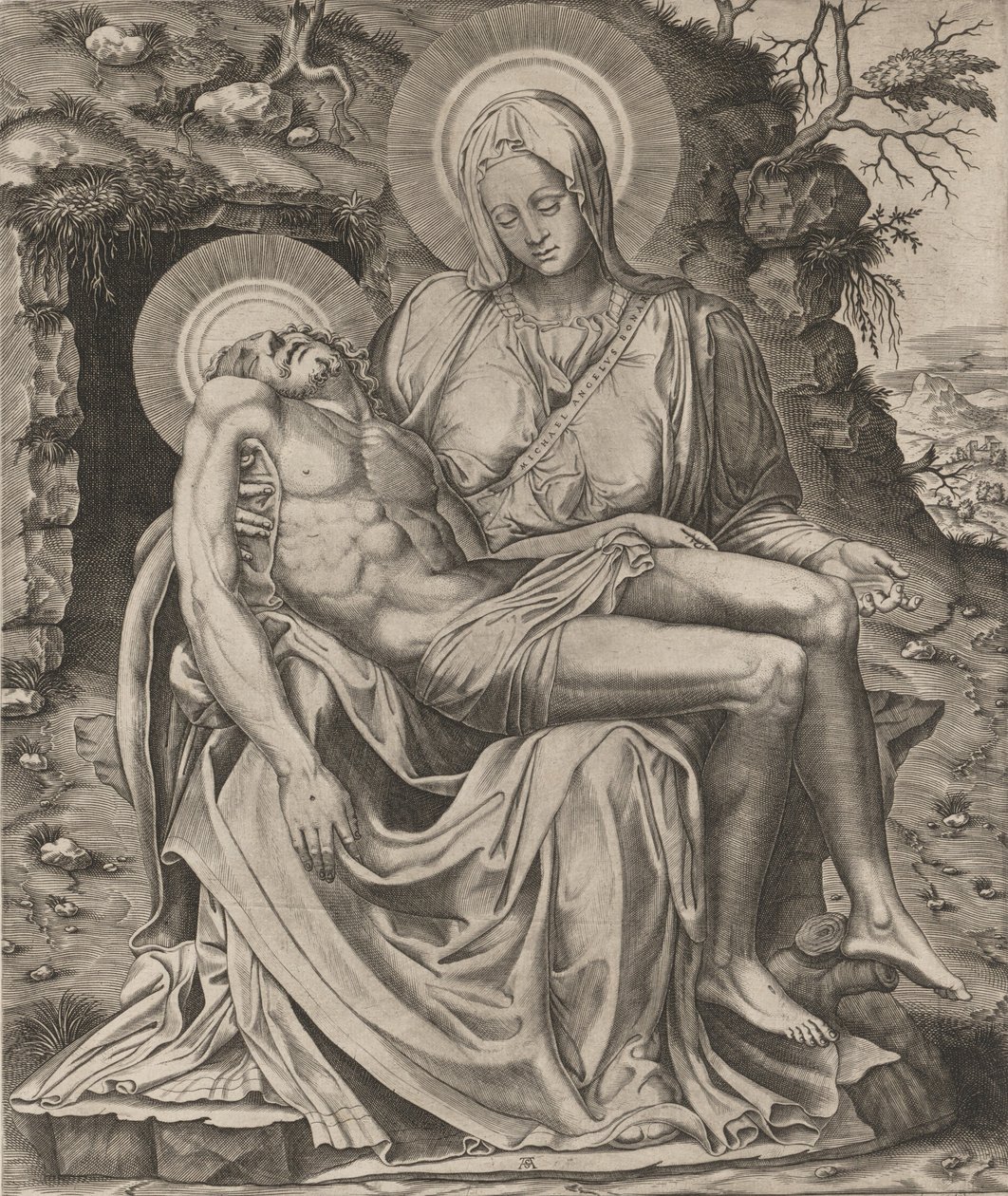 Vaticaanse Pietà, 1566 door Adamo Scultori