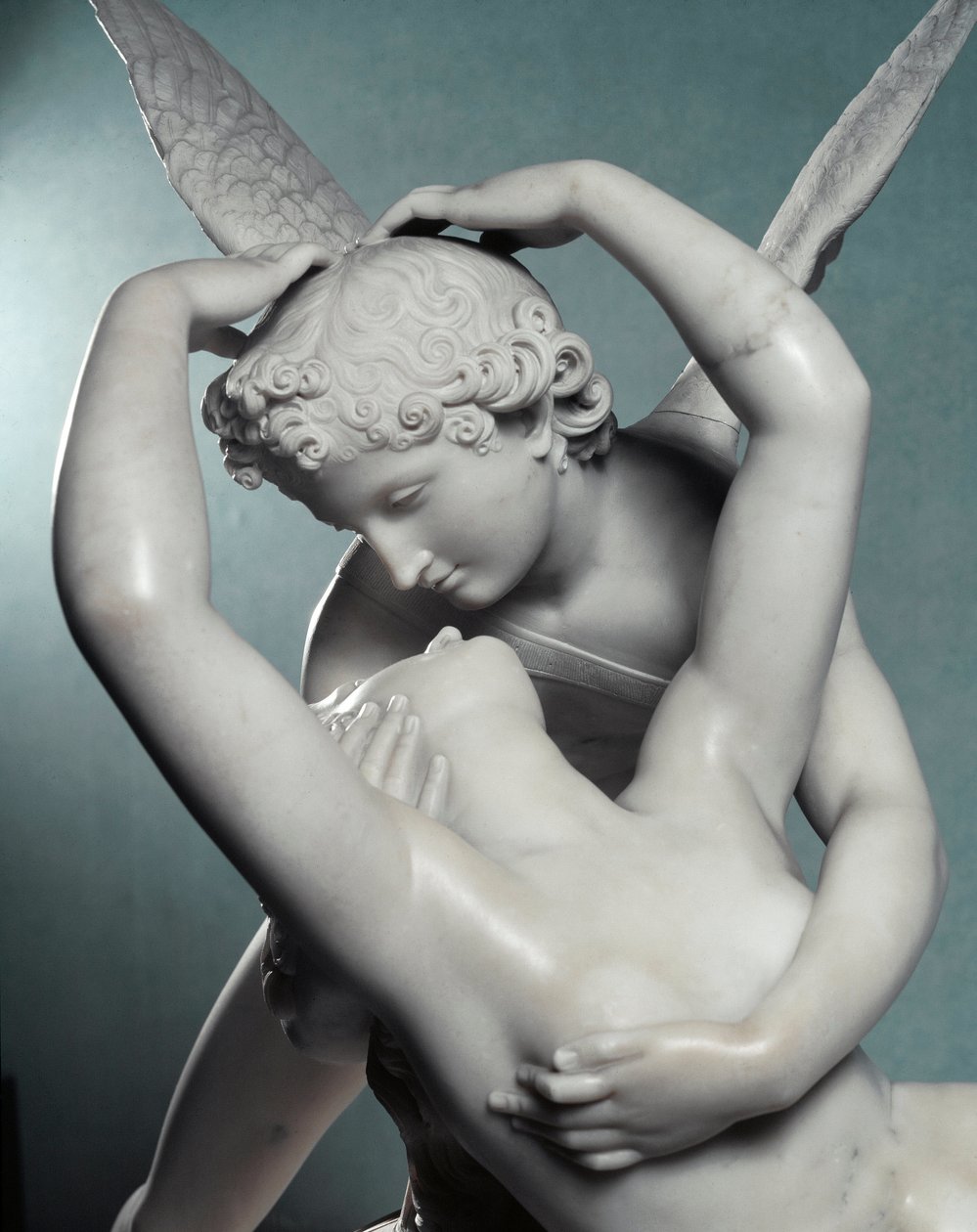 Liefde en Psyche (detail) door Adamo Tadolini