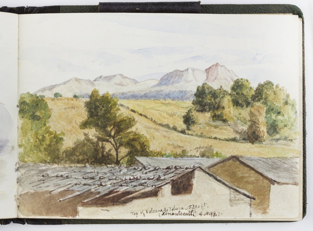 Schetsboek van aquarellen, tekeningen en notities, Mexico, 1896-1898 door Adela Breton
