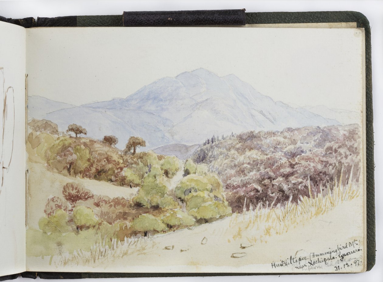 Schetsboek van aquarellen, tekeningen en notities, Mexico, 1896-1898 door Adela Breton