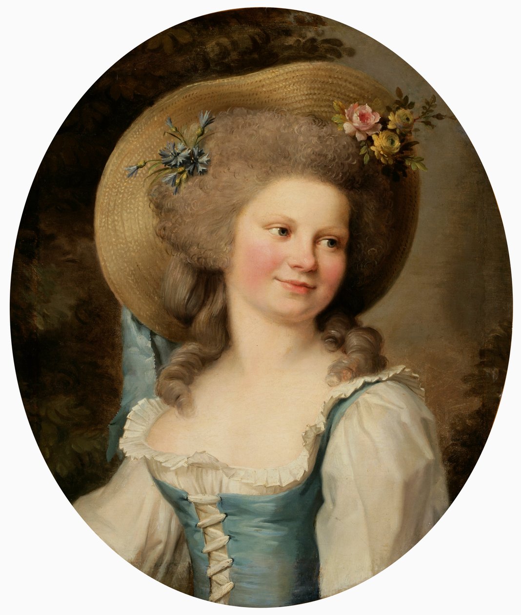 Madame Dugazon 1755-1821 als Babet in de komedie Blaise et Babet, ou la Suite des trois fermiers door Adelaide Labille-Guiard