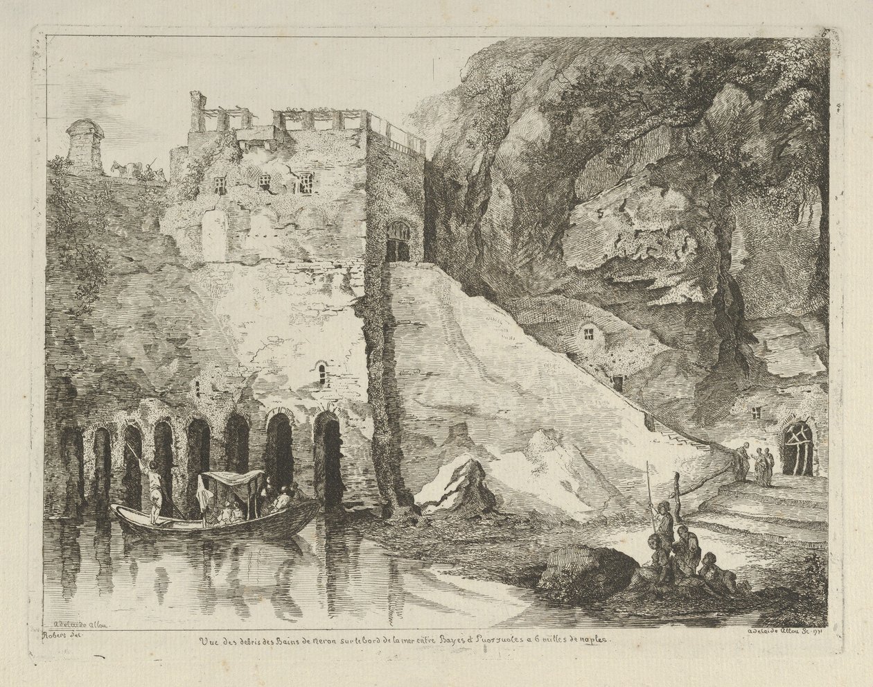 Vue des debris des bains de Neron uit Differentes vues dessinées d