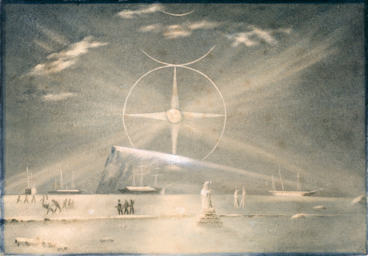 Para Selance of Arctische Maan, ca. 1850-51 door Admiral Pelham Aldrich