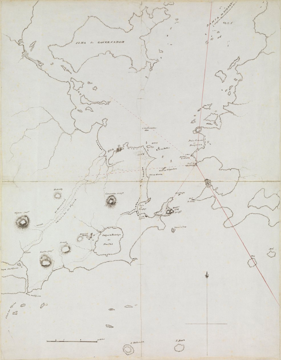 Kaart van de haven van Rio de Janeiro, Brazilië, c.1849 door Admiral Sir Edward Gennys Fanshawe