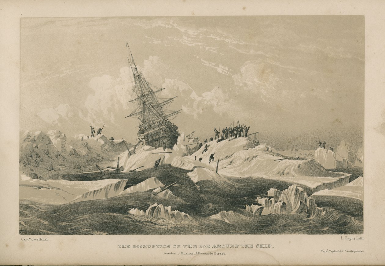 De verstoring van het ijs rond het schip door Admiral William Henry Smyth