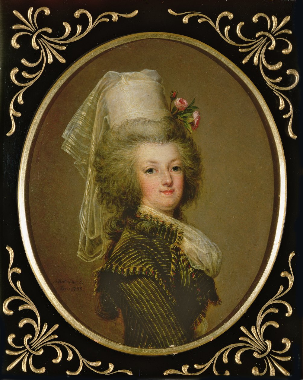 Aartshertogin Marie Antoinette Habsburg-Lothringen (1755-93), vijftiende kind van keizerin Maria Theresia van Oostenrijk (1717-80) en Frans I (1708-65), vrouw van Lodewijk XVI (1754-93) door Adolf Ulrich Wertmuller