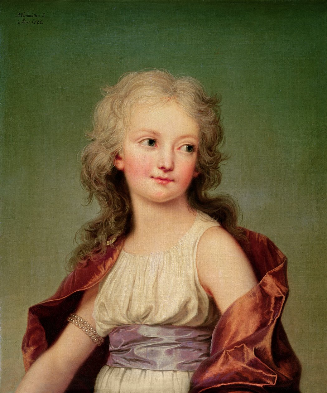 Portret van Marie-Therese Charlotte van Frankrijk, Hertogin van Angouleme, 1786 door Adolf Ulrich Wertmuller