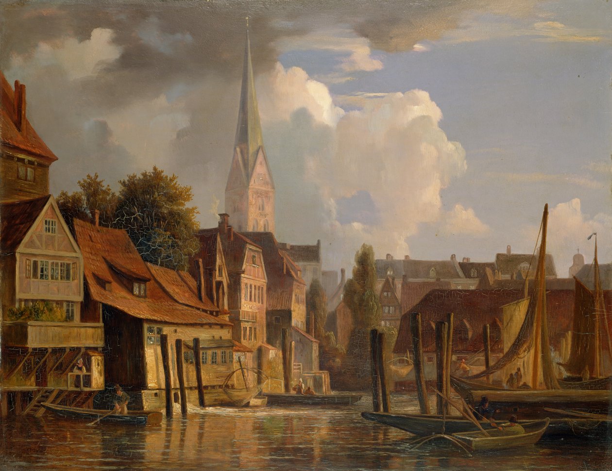 De Kleine Alster in 1842, 1842 door Adolf Vollmer