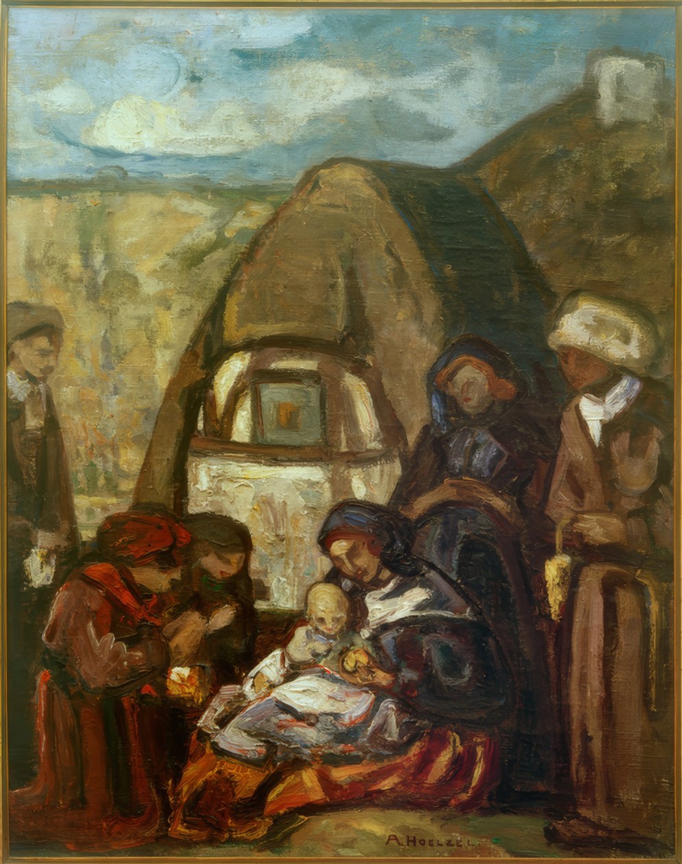 Aanbidding door Adolf Holzel