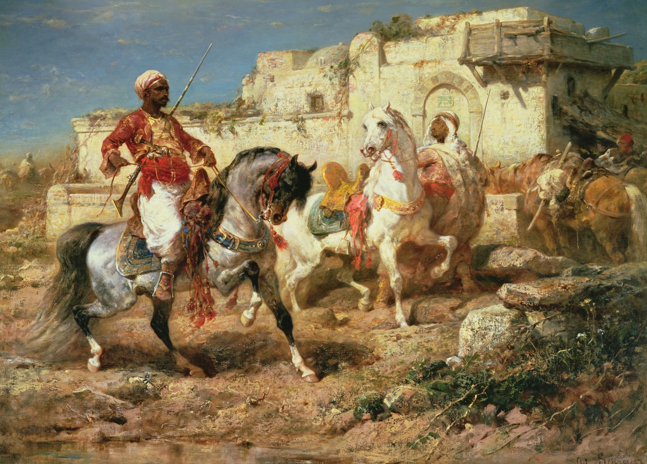 Arabische Ruiters door Adolf Schreyer