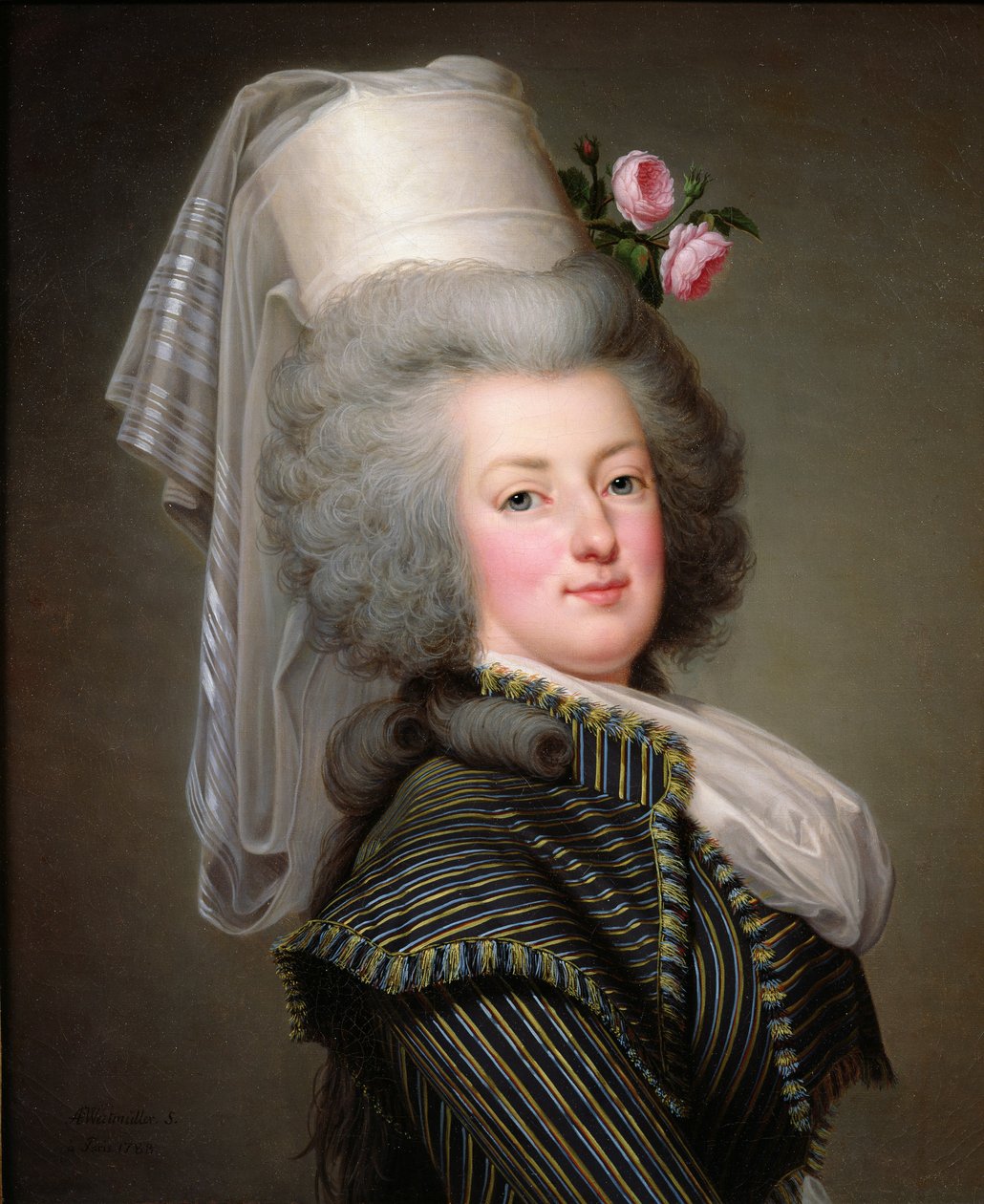 Marie-Antoinette (1755-93) van Habsburg-Lotharingen, Aartshertogin van Oostenrijk, Koningin van Frankrijk en Navarra, 1788 door Adolf Ulrich Wertmuller
