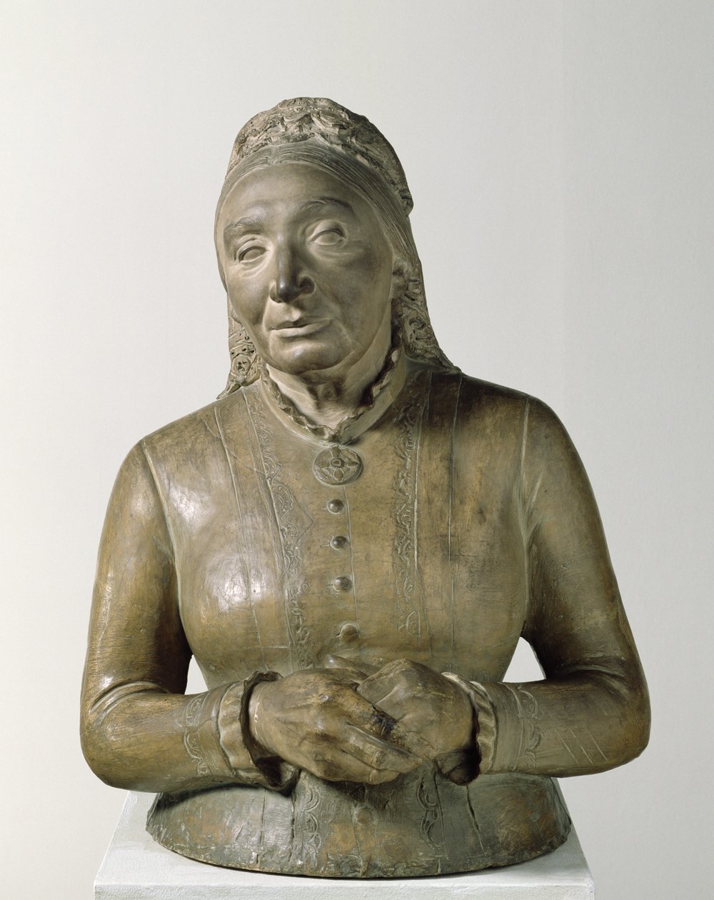Portret van Marie Fielder (1819-1901), 1882 door Adolf von Hildebrand