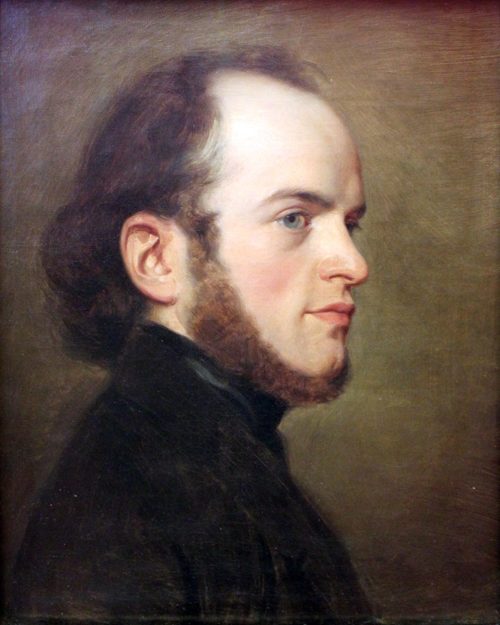 Portret van Adolph Menzel in jongere dagen door Adolph Menzel
