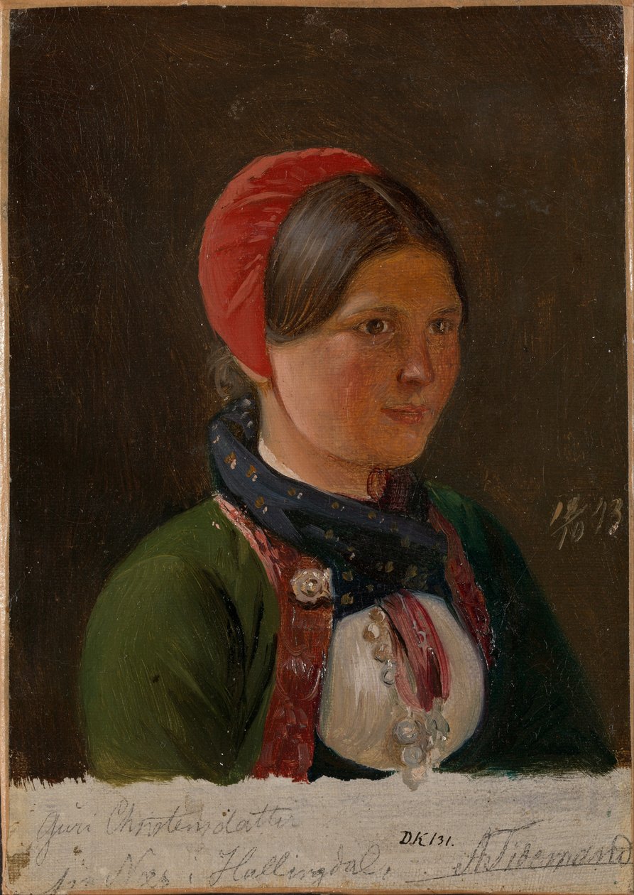 Meisje uit Hallingdal door Adolph Tidemand