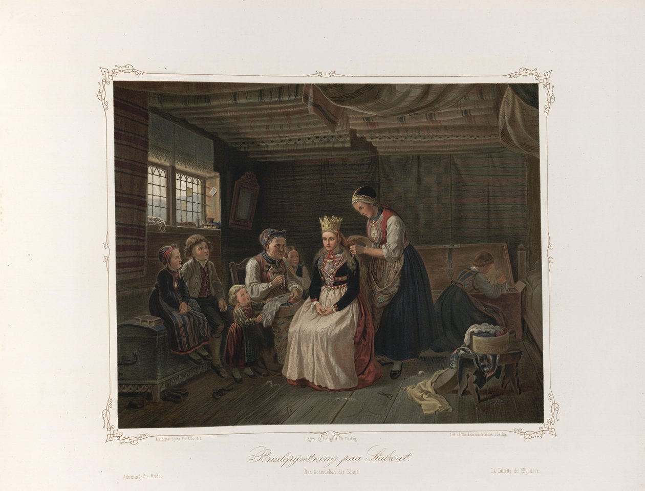 Illustratie uit het boek Norske Folkelivsbilleder van Tidemand, Adolph en uitgegeven door Chr. Tønsberg (Christiania, 1858) door Adolph Tidemand