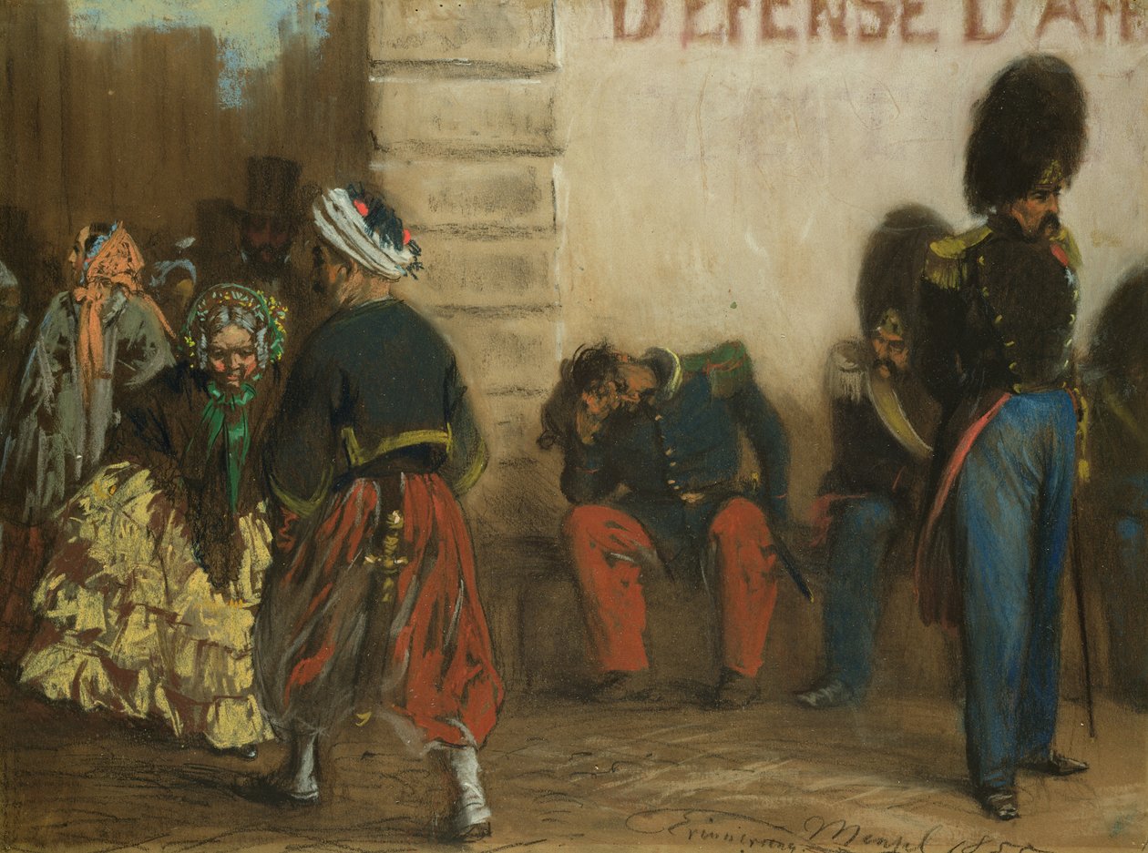 Herinnering aan Parijs, 1855 door Adolph Menzel