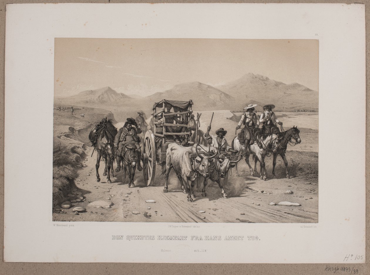 De terugkeer van Don Quichot van zijn tweede tocht door Johan Adolph Kittendorff