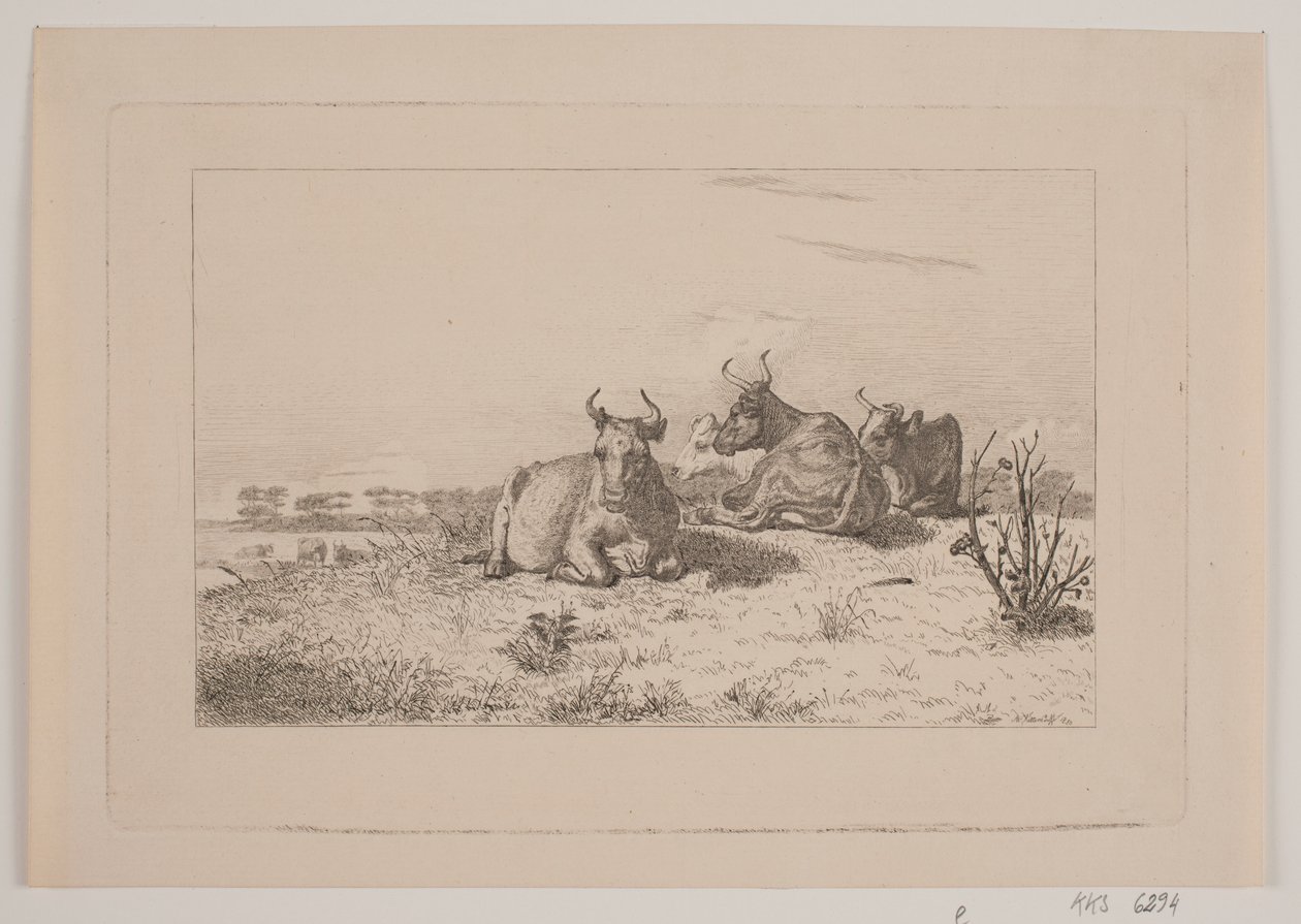 Rustende koeien door Johan Adolph Kittendorff