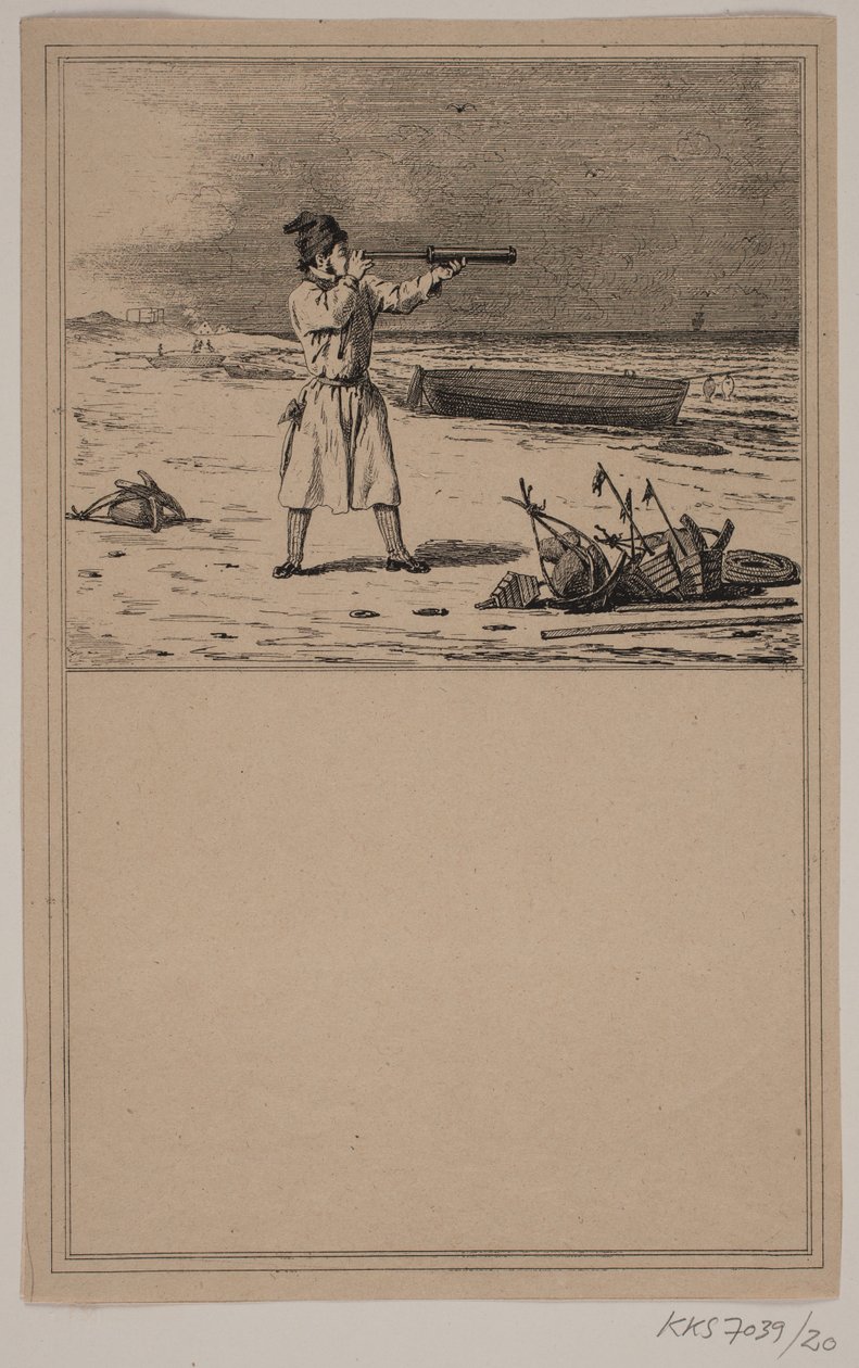 De loods. Nr. 19 in Chr. Winther en M. Rørbye, "25 Afbeeldingen voor kleine kinderen" door Johan Adolph Kittendorff