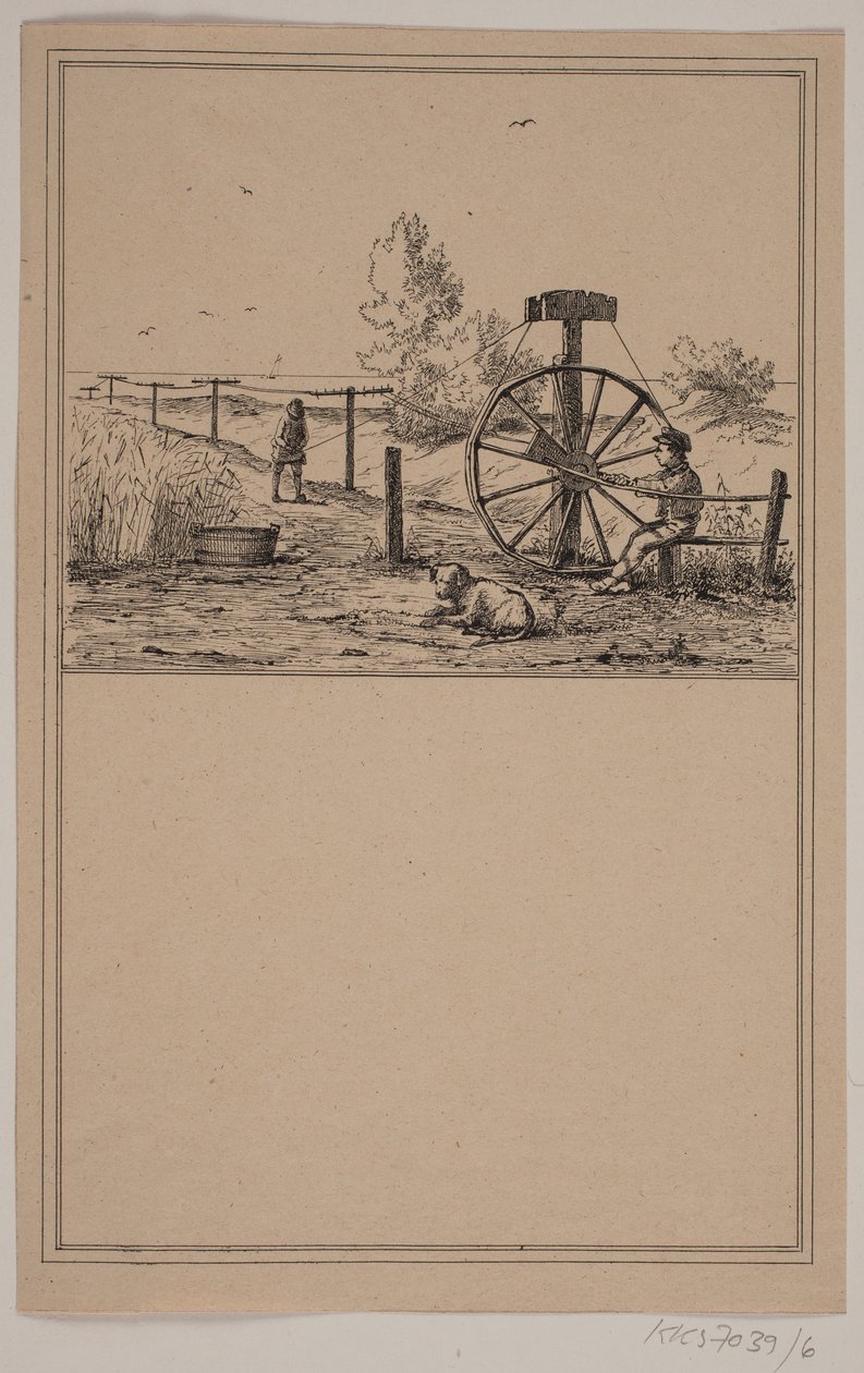 De touwslager. Nr. 5 in Chr. Winther en M. Rørbye, "25 Afbeeldingen voor kleine kinderen" door Johan Adolph Kittendorff