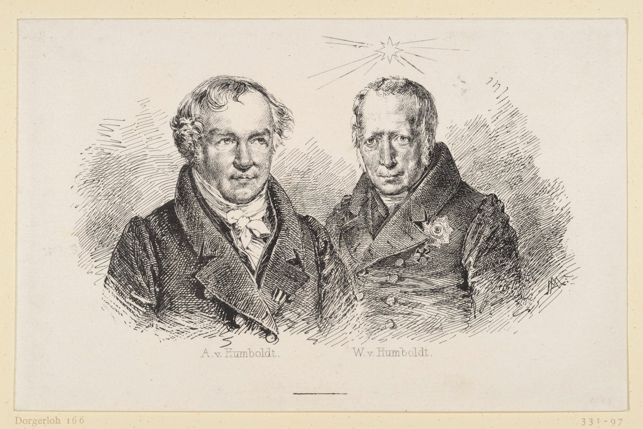 Alexander en Wilhelm von Humboldt door Adolph Menzel