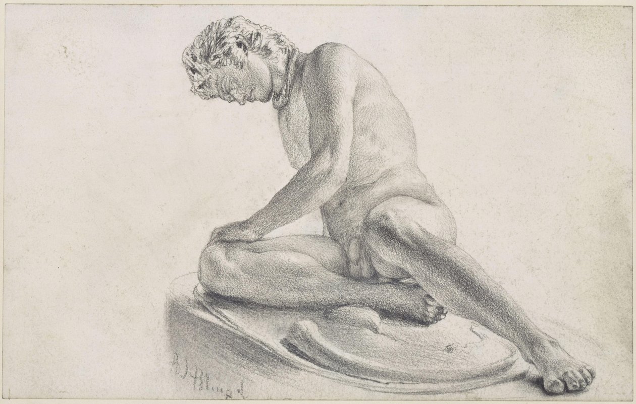 De stervende Galliër door Adolph Menzel