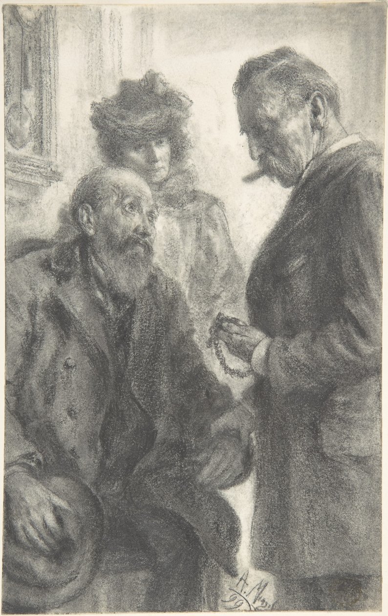 Arts en patiënt door Adolph Menzel