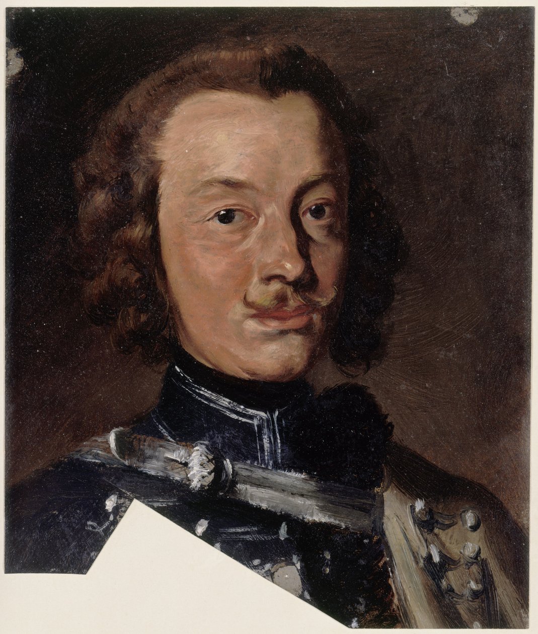 Friedrich Wilhelm Freiherr von Seydlitz-Kurzbach, Pruisische cavalerie-generaal, eskadroncommandant van het 4e Huzarenregiment (op de afbeelding hieronder een detail van de vetersluiting van de dolman); hoofd naar rechts, recht vooruit kijkend door Adolph Menzel