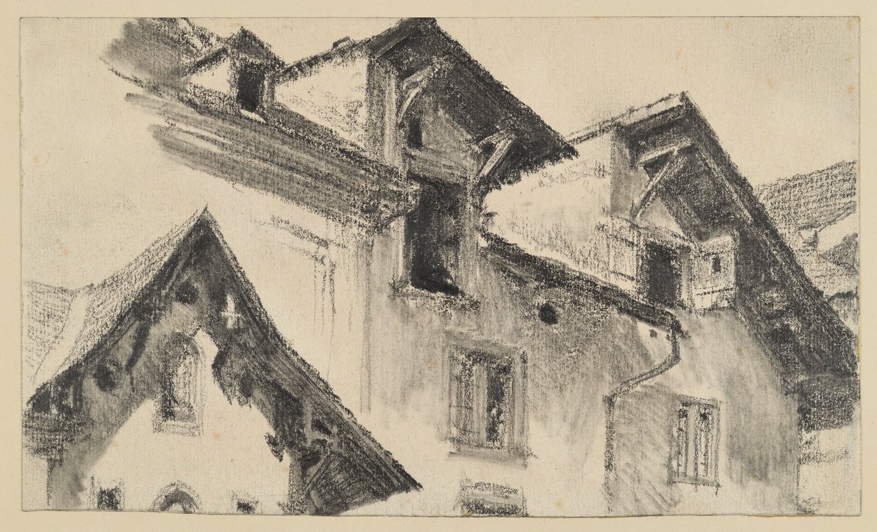 huisgevels door Adolph Menzel