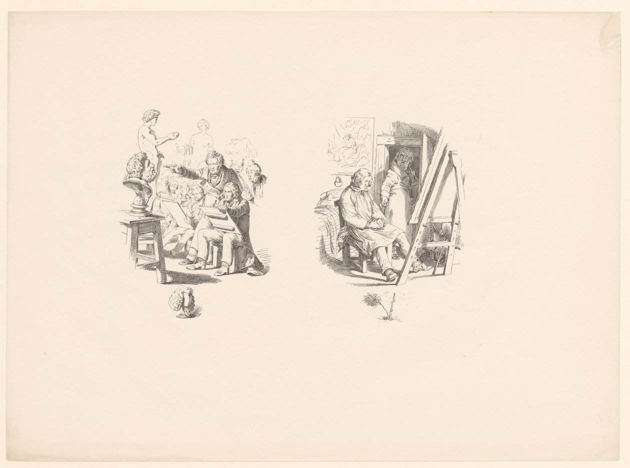 Kunstenaar in opleiding door Adolph Menzel