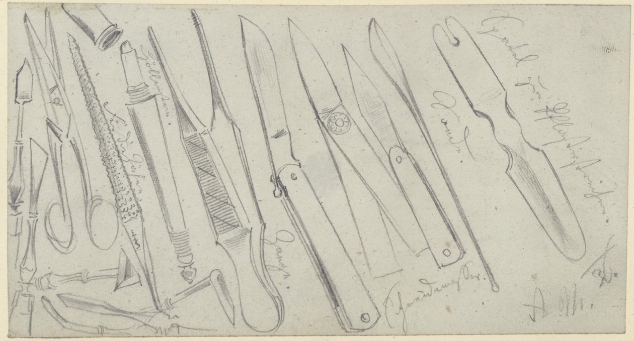 Medische instrumenten door Adolph Menzel