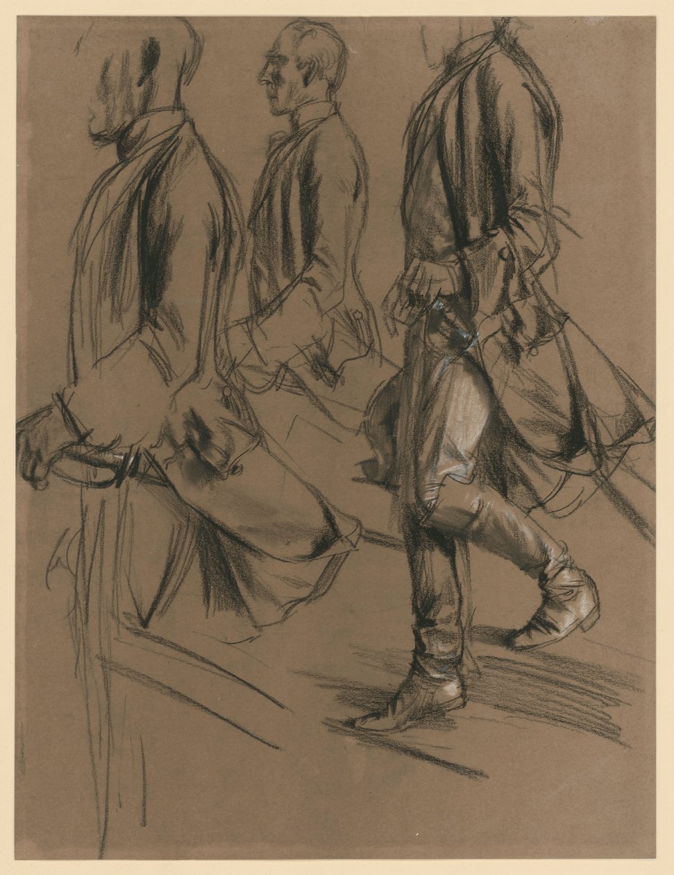Officier uit het gevolg van Frederik II. Modelstudie voor „De ontmoeting tussen Frederik II en Jozef II in Neisse“ door Adolph Menzel