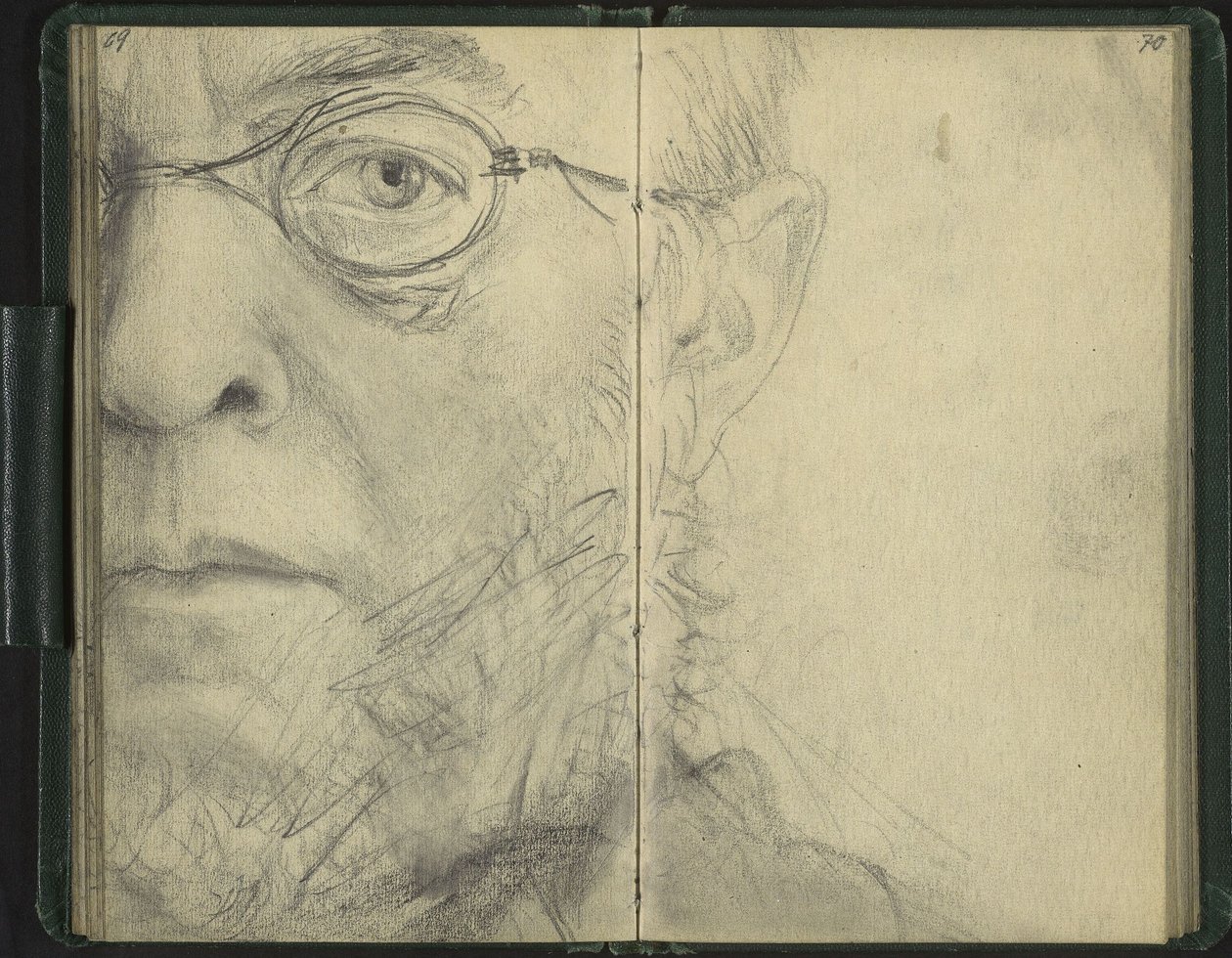 Zelfportret als "Eenoog" door Adolph Menzel