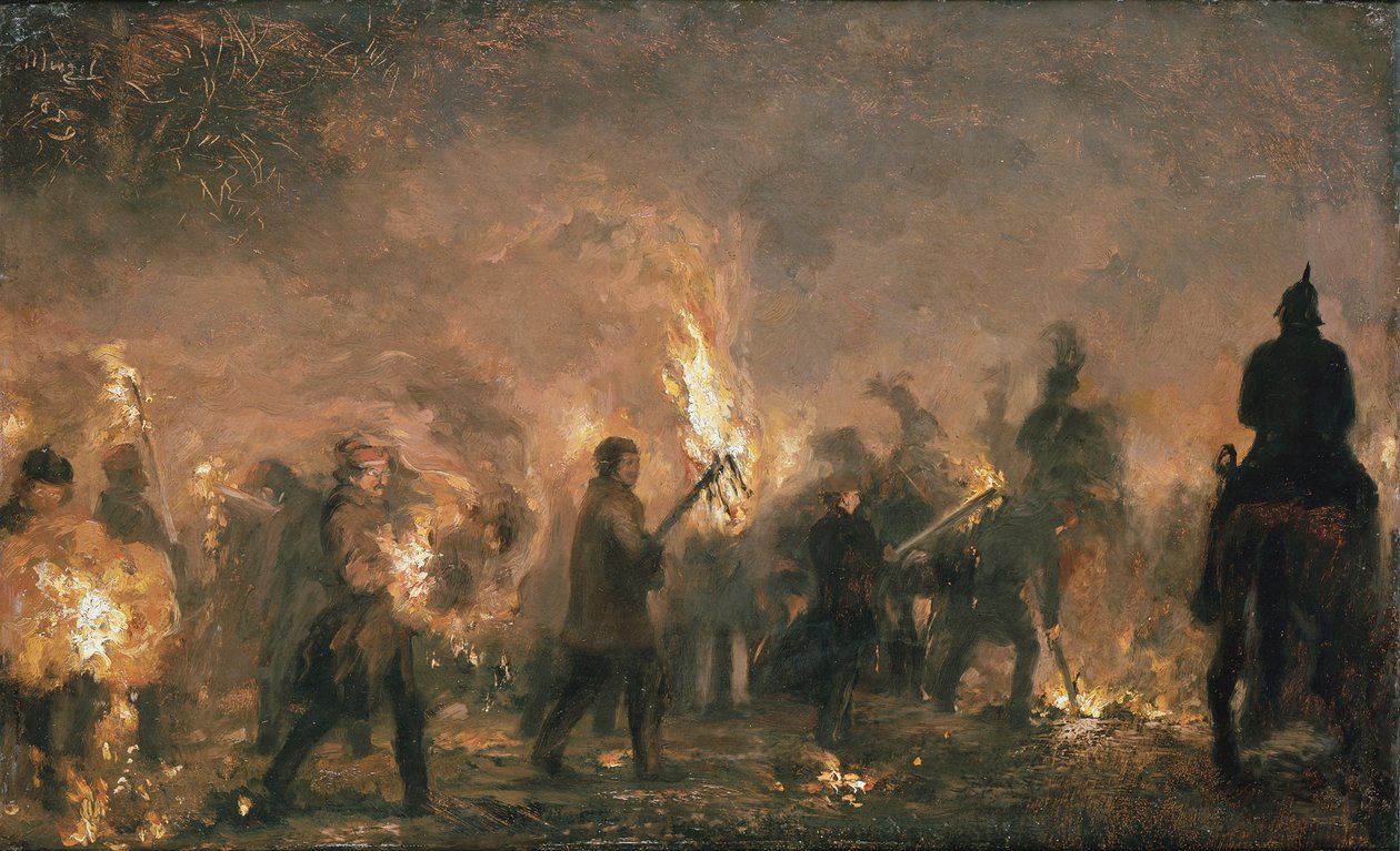 Studentenfakkeltocht door Adolph Menzel