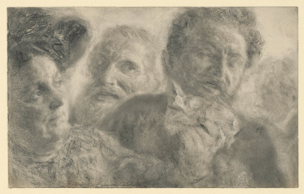 Vier hoofden door Adolph Menzel