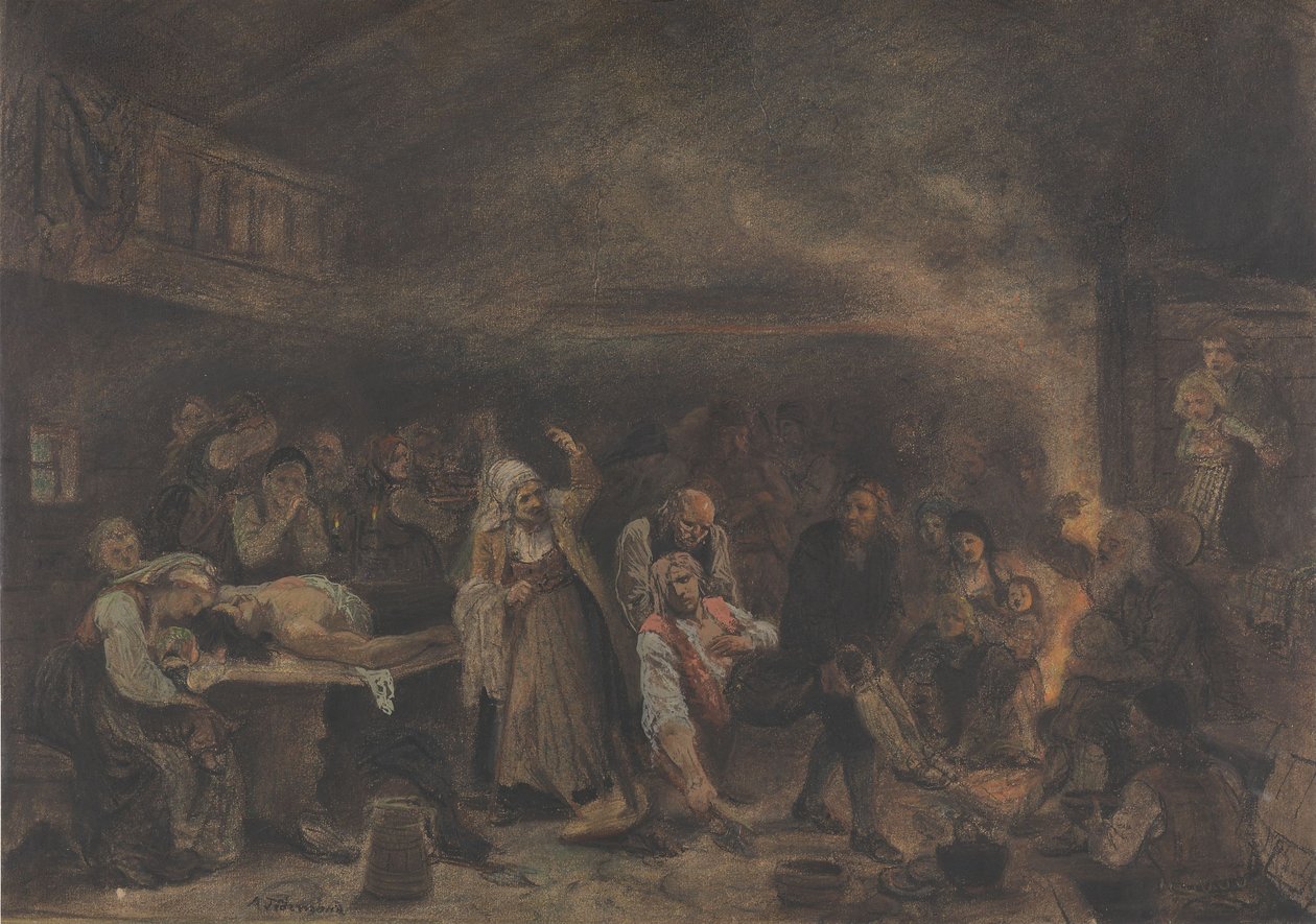 Na het duel door Adolph Tidemand