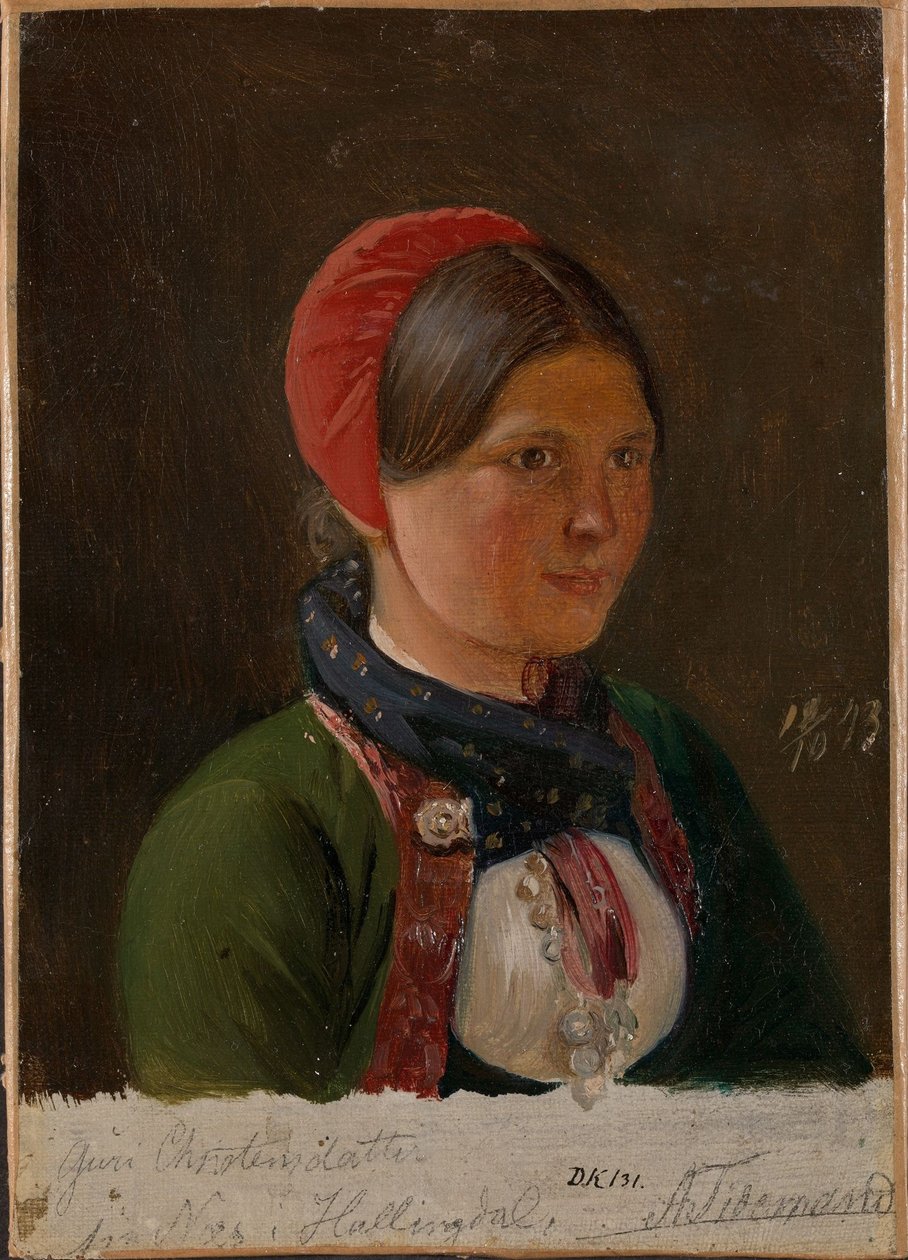 Meisje uit Hallingdal door Adolph Tidemand