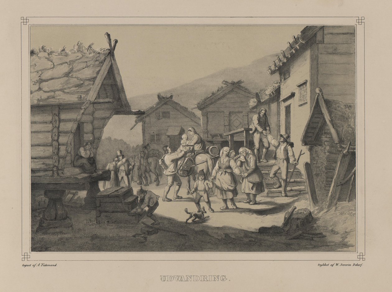 Illustratie uit het boek Noorwegen voorgesteld in tekeningen van Asbjørnsen, P.Chr. en uitgegeven door Chr. Tønsberg (no, 1848) door Adolph Tidemand