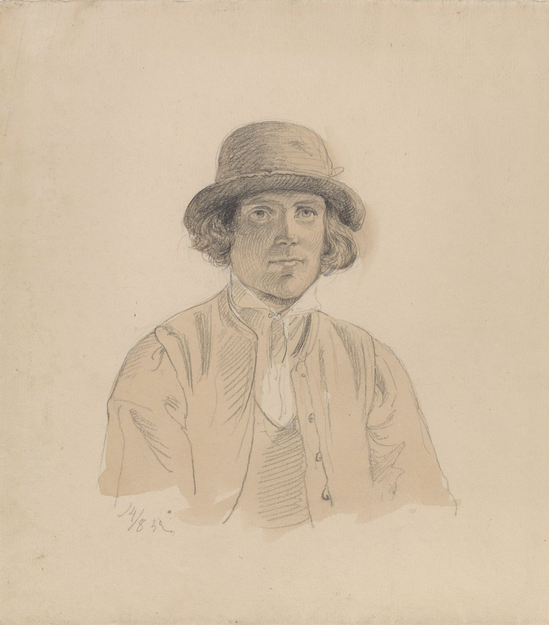 Man met hoed door Adolph Tidemand