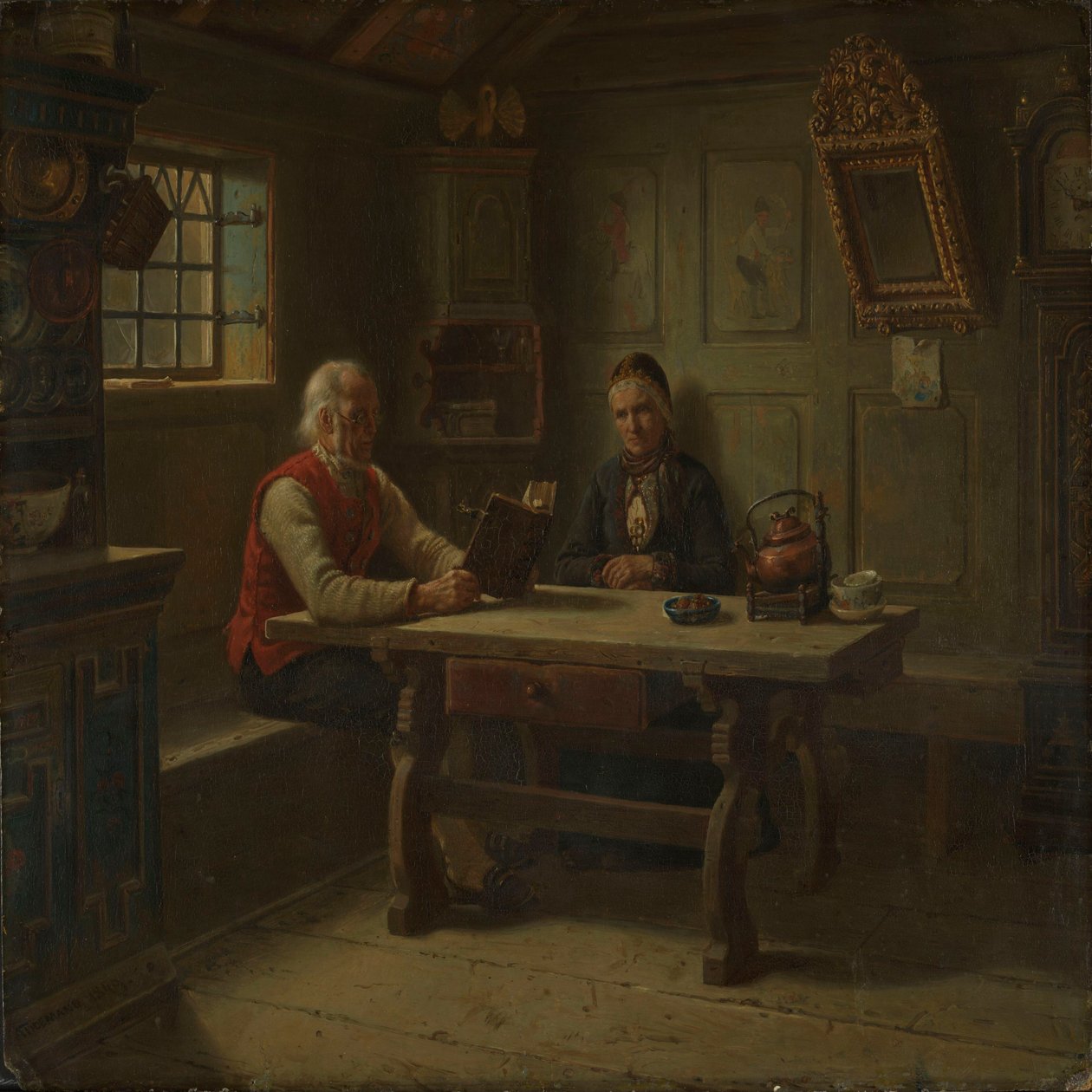 Eenzaamheid op oudere leeftijd door Adolph Tidemand