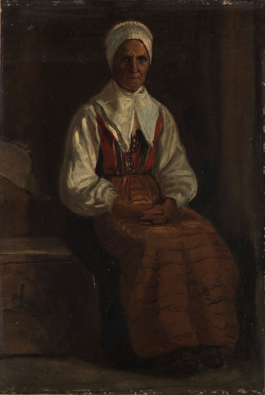 Boerin door Adolph Tidemand