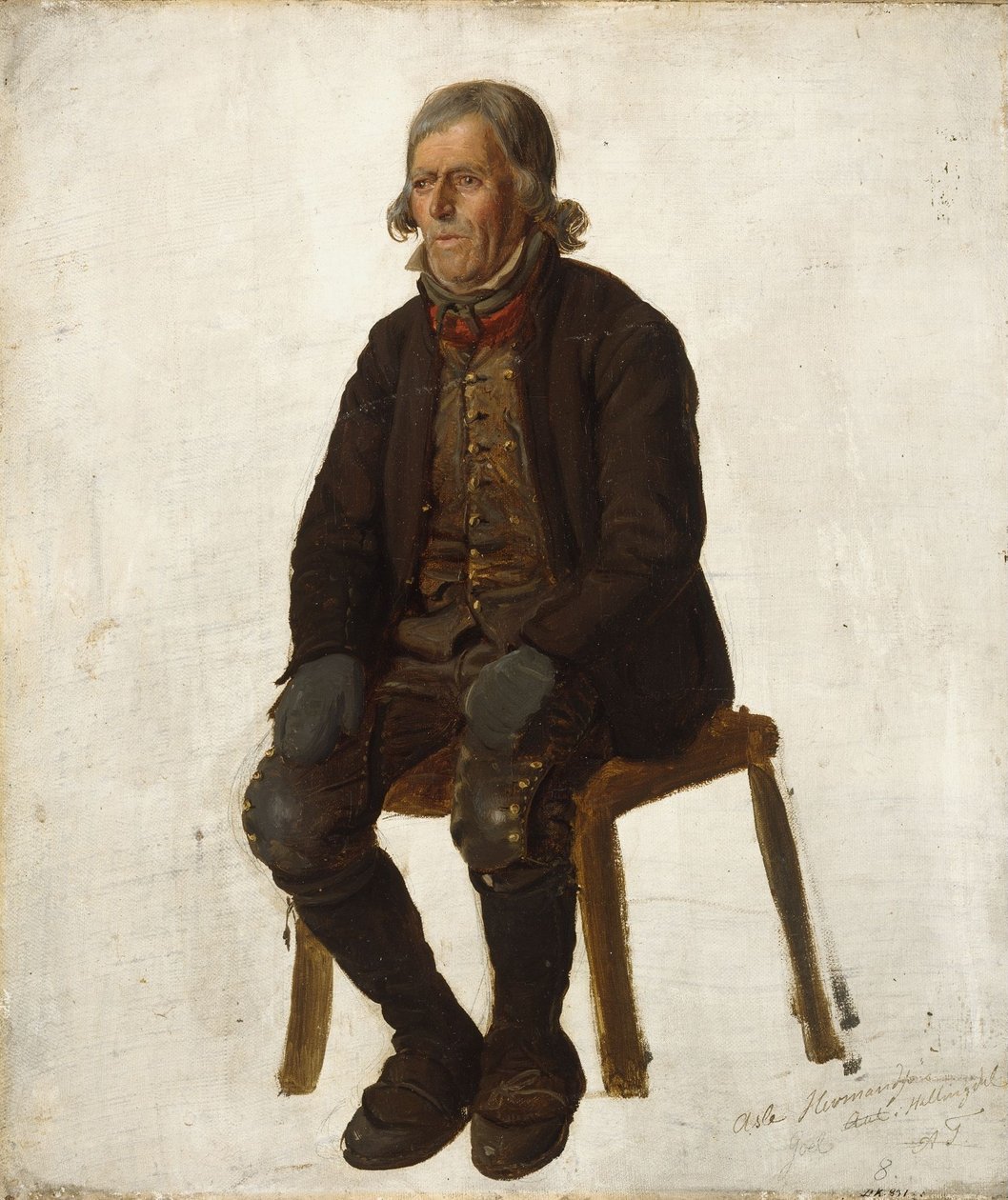 Portret van Asle Hermandsøn uit Hallingdal door Adolph Tidemand