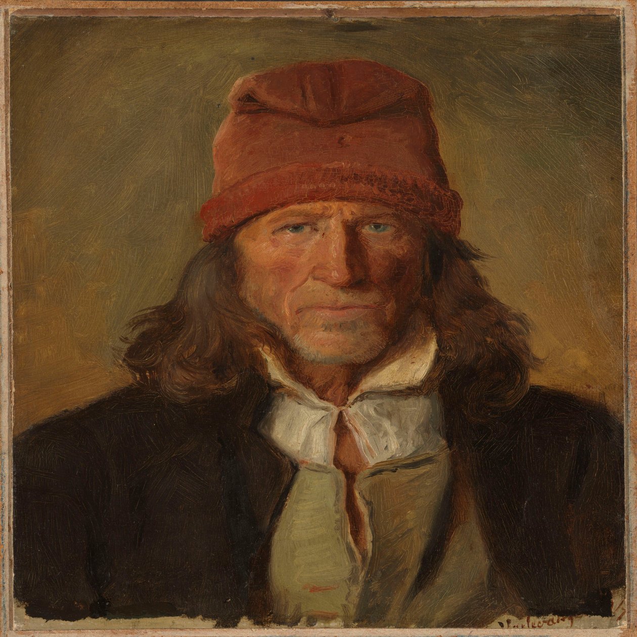 Portret van een boer uit Vossevangen door Adolph Tidemand