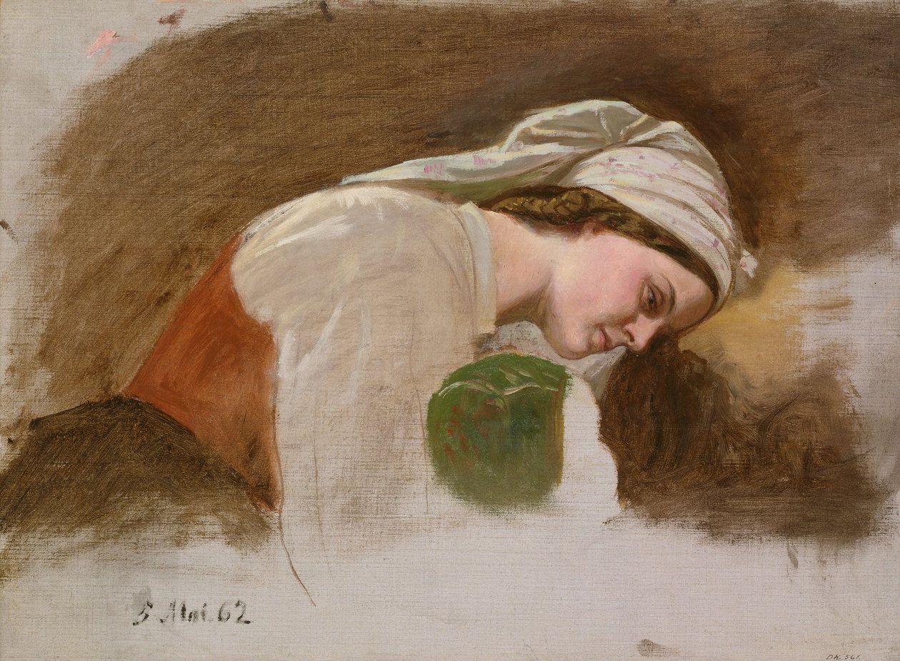 Studie voor Na het gevecht door Adolph Tidemand