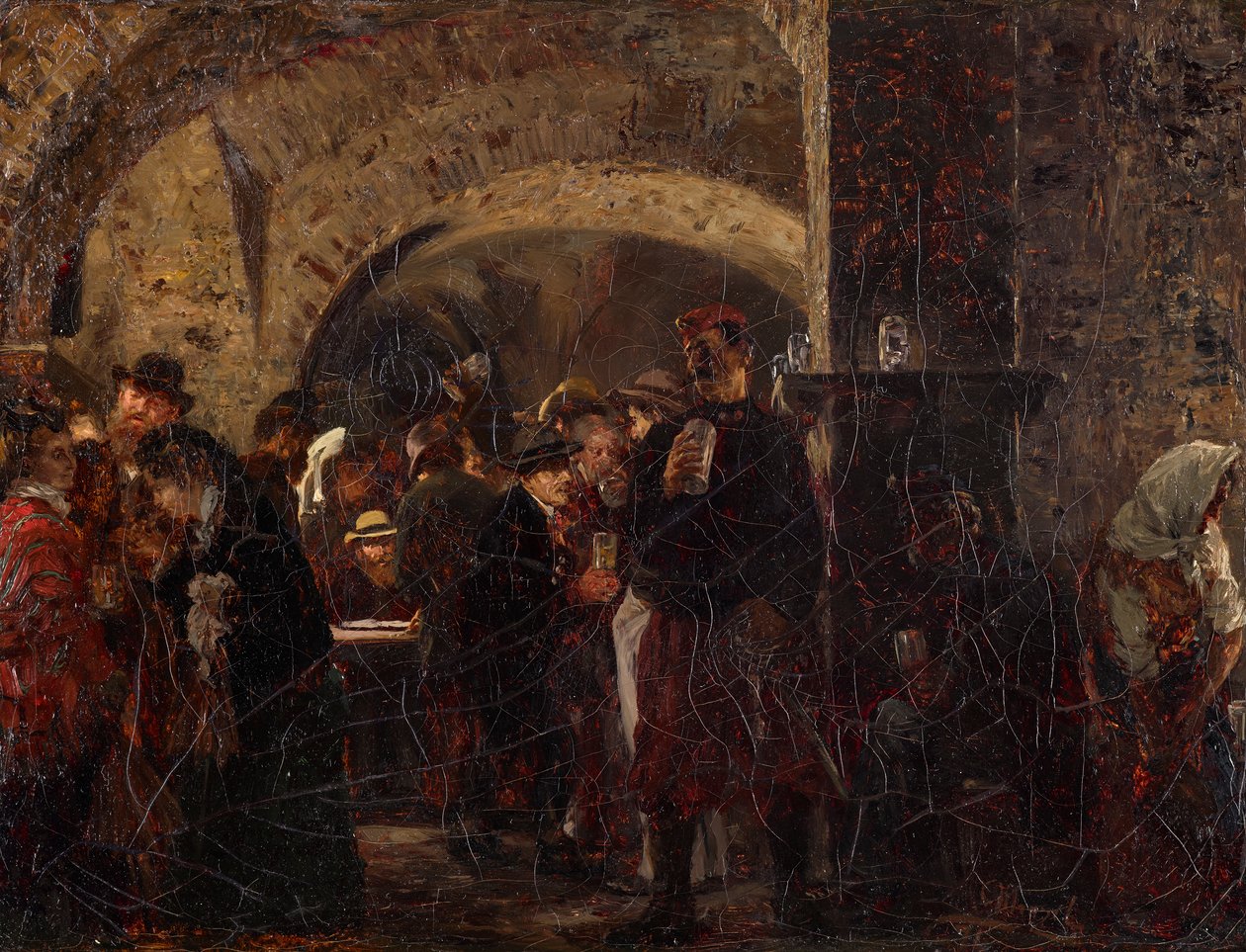 De Esterházykelder in Wenen door Adolph Menzel