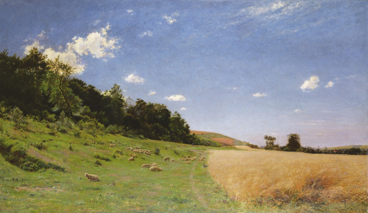 Rand van het bos aan de rand van Eu, 1883 door Adolphe Gustave Binet