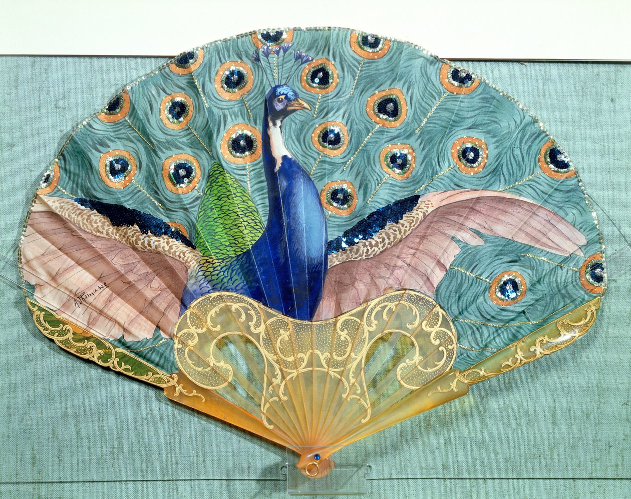 Pauw Waaier, circa 1905 door Adolphe Thomasse