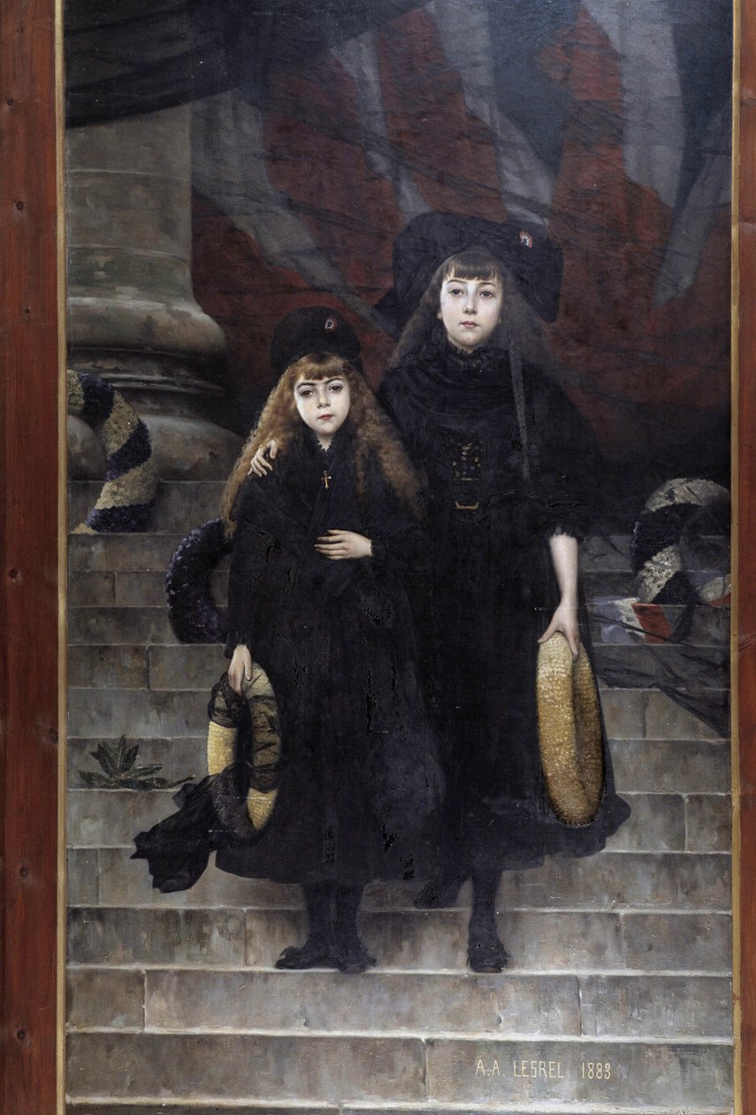 Elzas en Lotharingen, schilderij door A.A. Lesrel door Adolphe Alexandre Lesrel