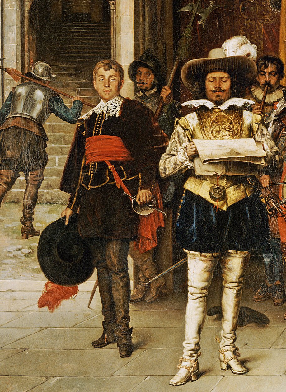 Musketeers van de koning door Adolphe-Alexandre Lesrel