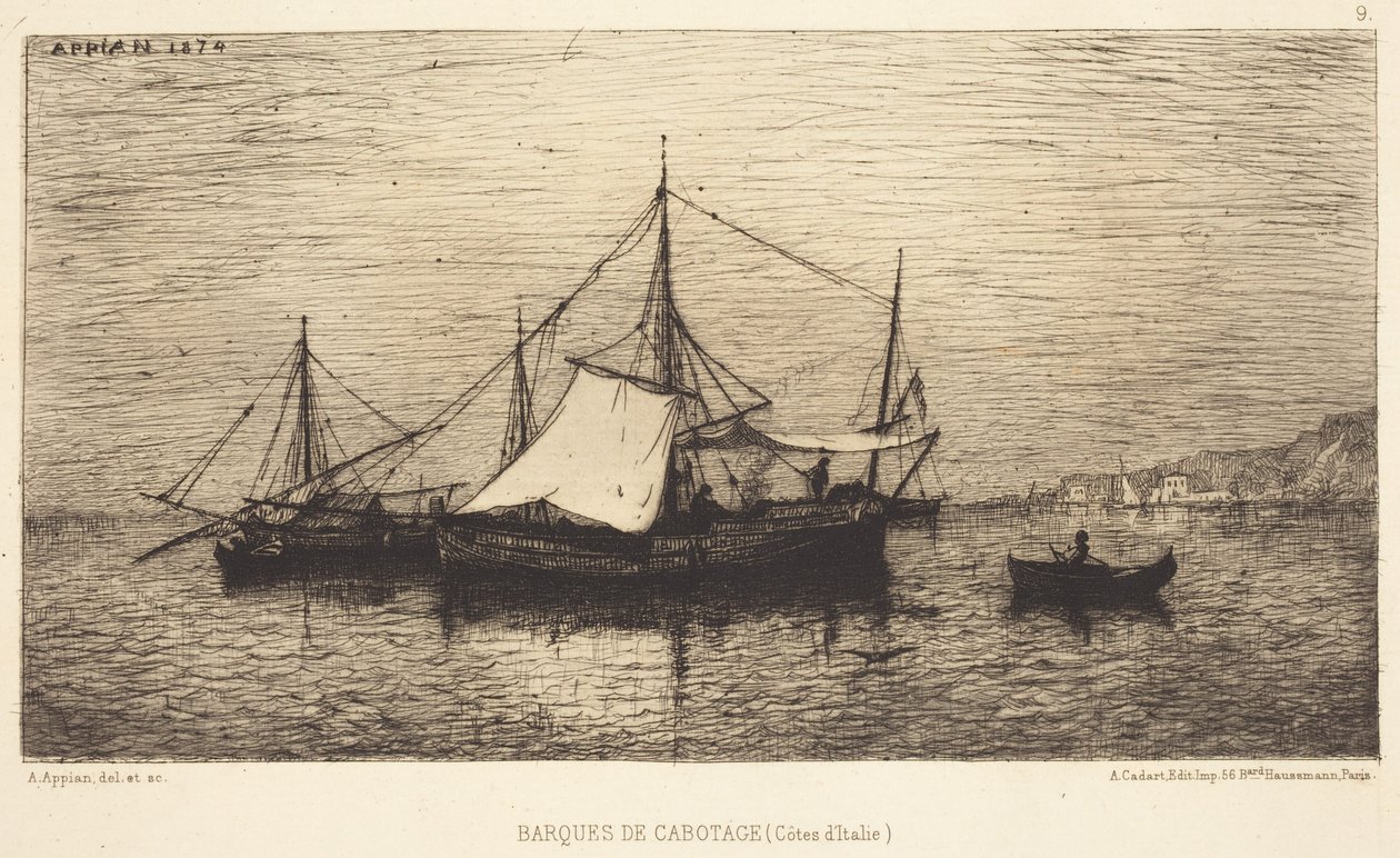 Kustvaartboten door Adolphe Appian